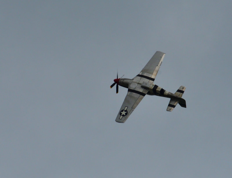 Top of the loop. P-51 Mustang.