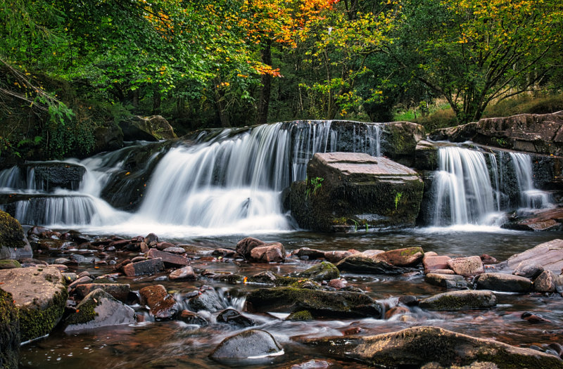 Falls at Pont Cwmfedwen.