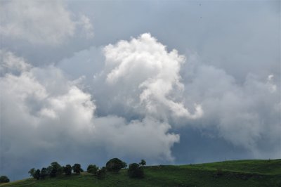 Summer storm clouds above Penrhiwcaradoc.