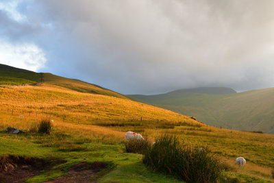 Clouds descend on Yr Allt.