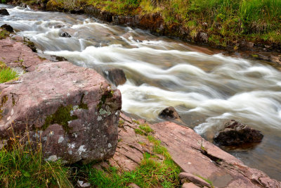 A view upstream. Afon Llia.