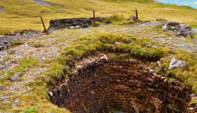 Open top of one of the smaller lime kilns.