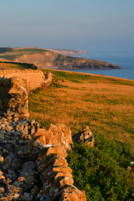 Into the golden hour above Dunraven Bay.