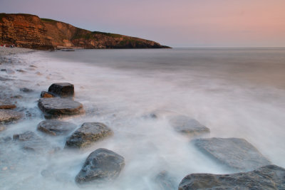 August evening at Dunraven Bay.
