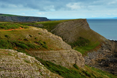 Cliffs south of Rhossili Bay.