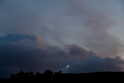 Evening storm clouds above Penrhiwcaradoc.