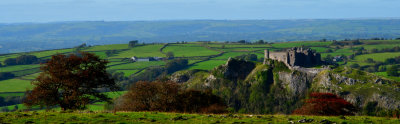 Carreg Cennen and it's position.