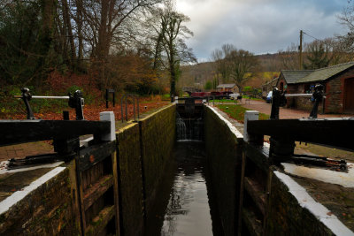Brecon and Monmouthshire Canal. Llangynidr Locks.