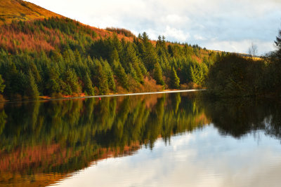 Reflections on Pontsticill Reservoir, Brecon Beacons.