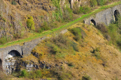 The Merthyr, Tredegar and Abergavenny Railway at Clydach Gorge.