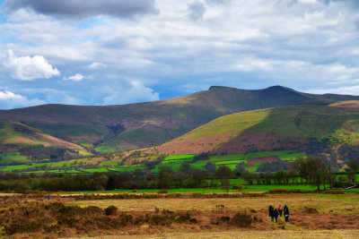 Walking on Mynydd Illtyd near the Mountain Centre.