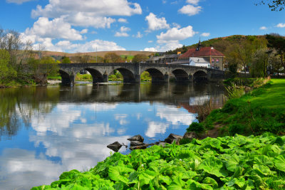 The River Wye at Builth Wells.