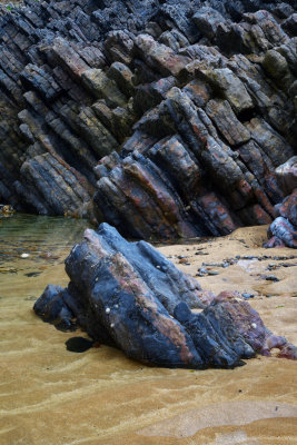 Strata at Rotherslade Bay, Gower.