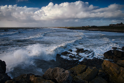 Rest Bay, Porthcawl, incoming shower.