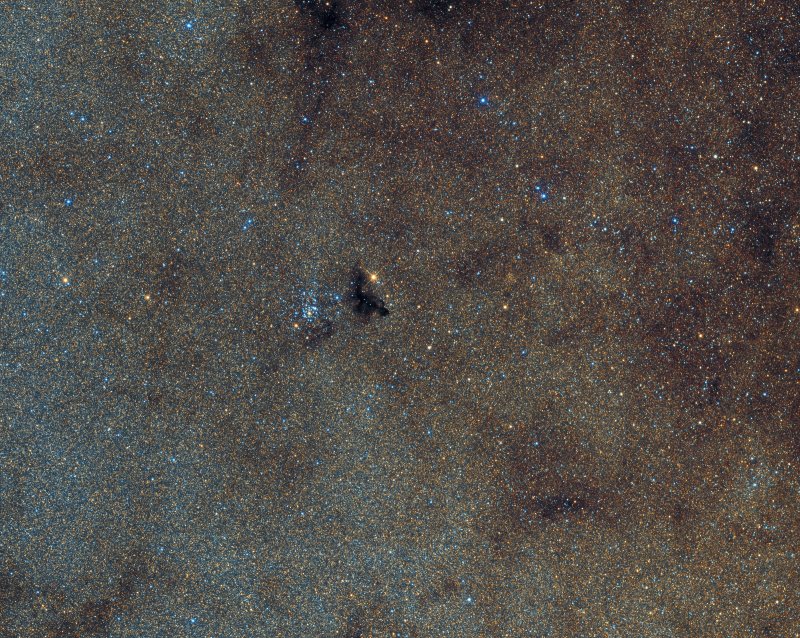 NGC 6520 and B86 (Ink Spot Nebula) in Sagittarius