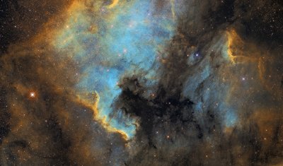 NGC7000 + IC5070 - North America and Pelican Nebulae in Cygnus