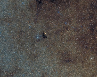NGC 6520 and B86 ('Ink Spot Nebula') in Sagittarius