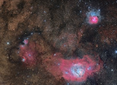 M20/M8 - Area in Sagittarius