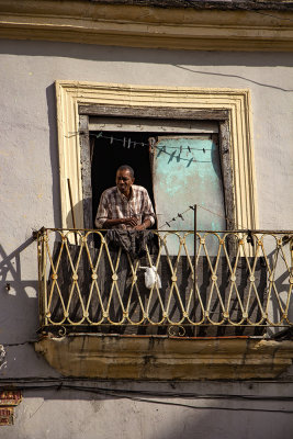 The man in the balcony