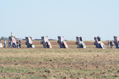 After the ordeal I of course visited Cadillac Ranch! could not get out of the car  much