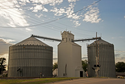 Blair, Nebraska Old Wood Grain Elevator.
