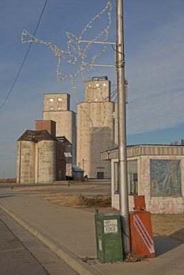 Goltry, Oklahoma Concrete Grain Elevators.