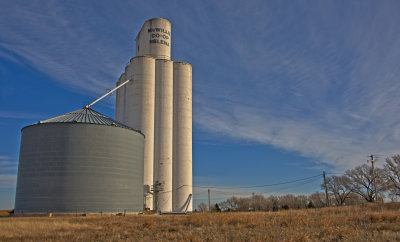 McWillie, Oklahoma Concrete Grain Elevator.
