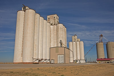 Orienta, Oklahoma Concrete Grain Elevators.