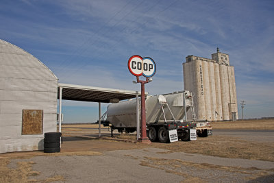 Homestead, Oklahoma Concrete Grain Elevator.