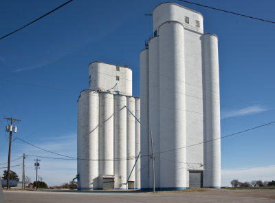 Meno, Oklahoma Concrete Grain Elevators.