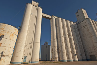 Bison, Oklahoma Concrete Grain Elevators.