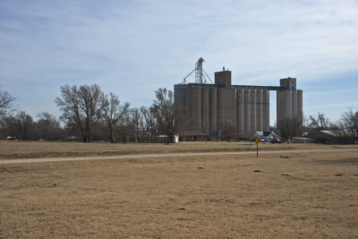 Manchester, Oklahoma Concrete Grain Elevators.