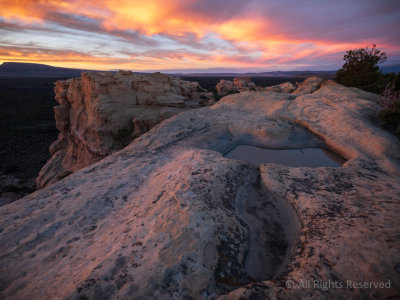 Fiery sunset