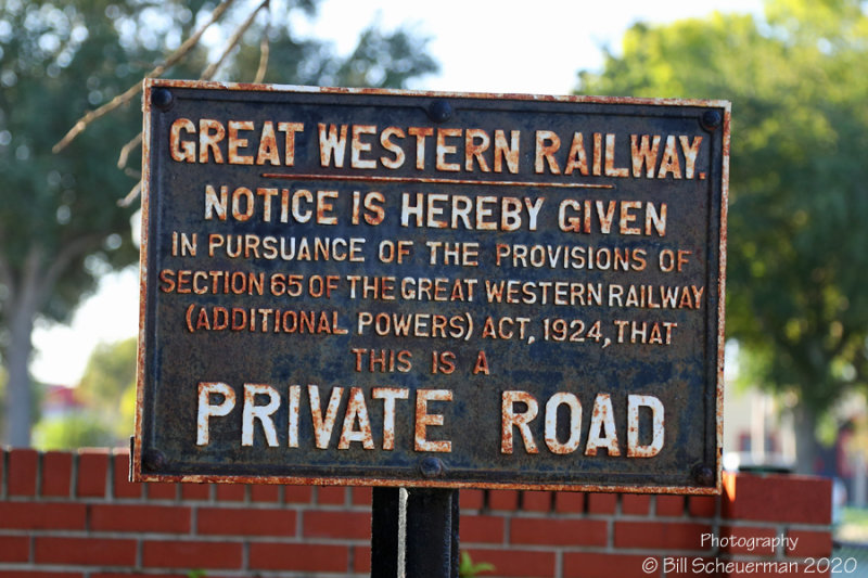 Sign at the Robert W. Willaford Railroad Museum