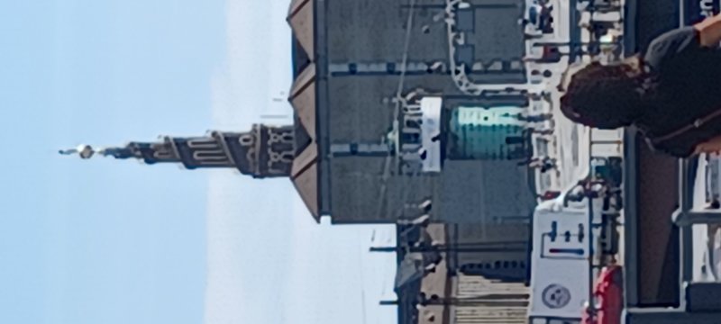 Church of Our Saviour featuring an external spiral staircase winding to the top of the spire