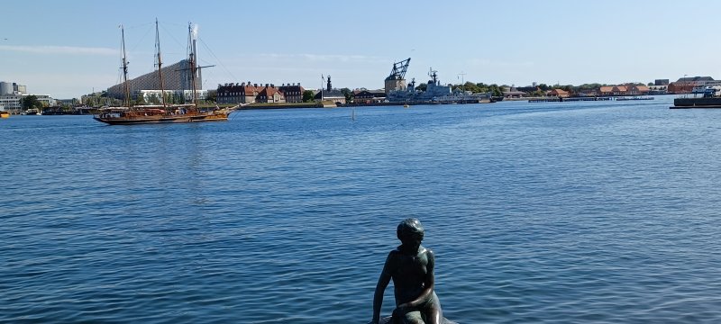 The Little Mermaid with a Pirate Ship