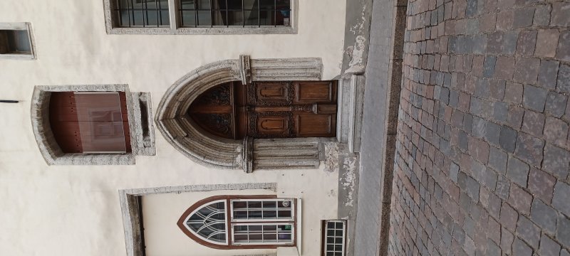 Elaborately carved door evokes the wealth of Tallinn's mearchant class