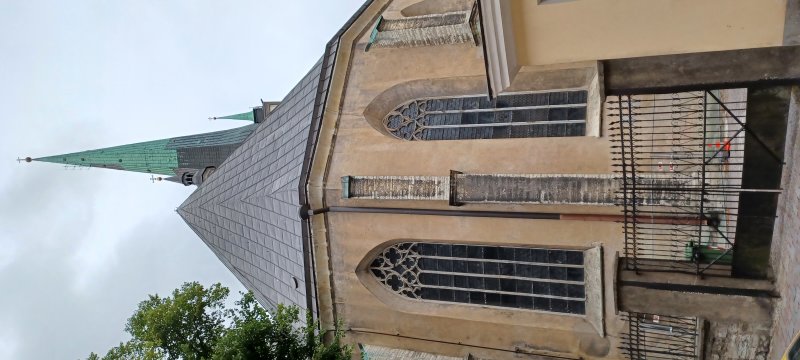 12th century St. Olav's Church(relates to King Olaf II of Norway) it's tall spire helped approching ships set their course