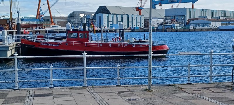Kiel Fireboat-specialized watercraft with pumps and nozzles designed for fighting shoreline and shipboard fires