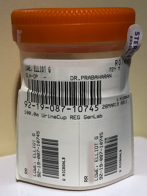 3/28/2019  Blood and urine test today