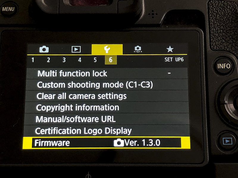 9/26/2019  Canon EOS RP Firmware update 1.3.0