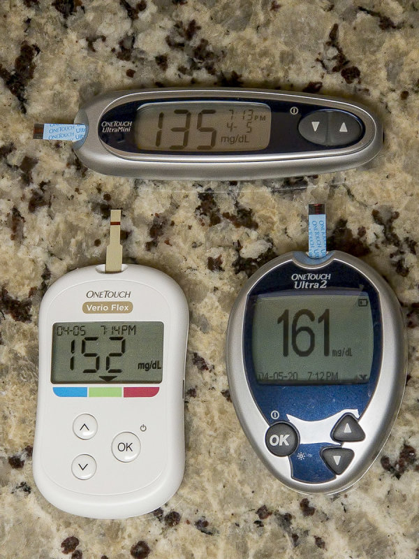 4/5/2020  Comparing Blood Glucose meter readings