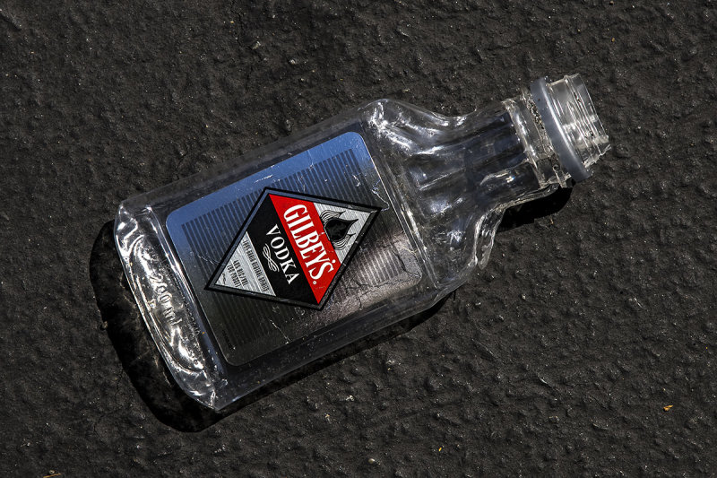 5/7/2020  Vodka bottle in the street
