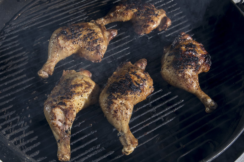 6/4/2020  Grilled chicken leg quarters