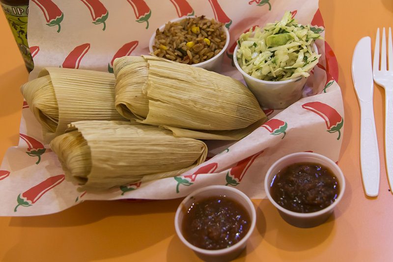 Three Tamale plate with 2 sides