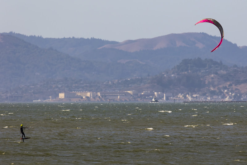 9/24/2020  Kitesurfing with a hHydrofoil board