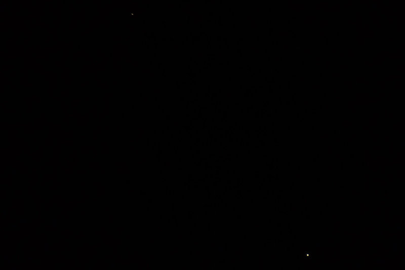 12/5/2020  Saturn and Jupiter visible in the early southwest evening sky