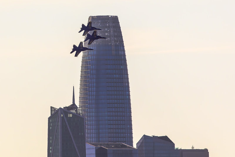 10/8/2021  Blue Angels flying by the Salesforce Tower in San Francisco