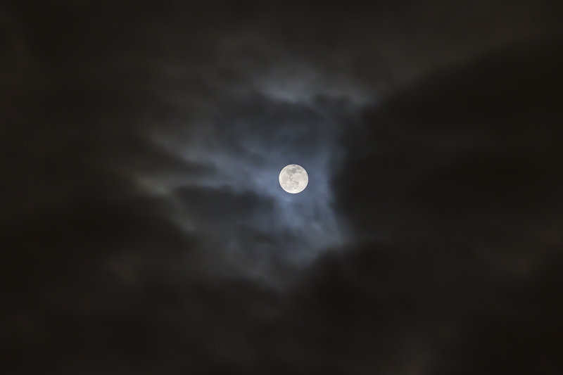 12/19/2021  Moon behind clouds