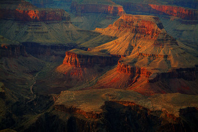 Canyon bathed in the sunset...